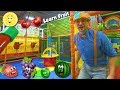 Learn fruits with blippi  educational indoor playgrounds for kids