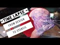 Tattoo time lapse  from design to stencil sacred geometry inspired tattoo