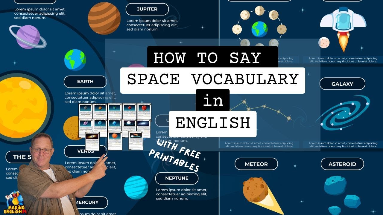 Can you say these Space Vocabulary words in English? How many did you get right?