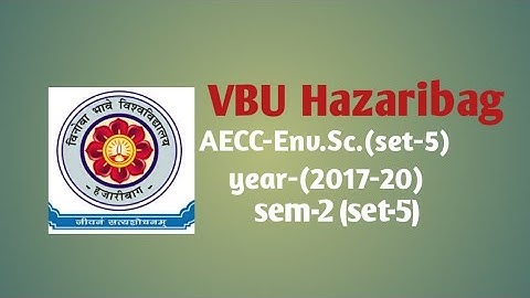 sem-2 AECC -Env.sc. paper-5//VBU Hazaribagh Jharkhand//Environmental science