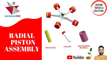 Radial Piston Assembly in NX 10 | How to Make Link Pin |Piston Pin | Master Rod Bearing in UG NX 10