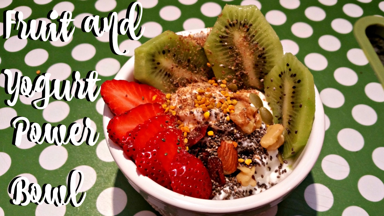 How To Make a Fruit and Yogurt Power Bowl Strawberries & Kiwi ️️