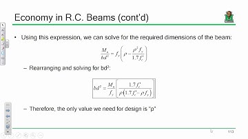 CE 413 Lecture 11:  Economical Design & Design Requirements for R.C. Beams (2020.02.07)