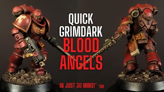 Speed Painting Grimdark BLOOD ANGELS Space Marines - quick and easy tutorial!