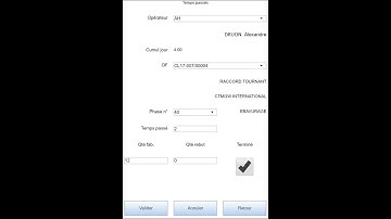 Saisie des temps atelier mobile code barre - logiciel ERP GPAO HERAKLES
