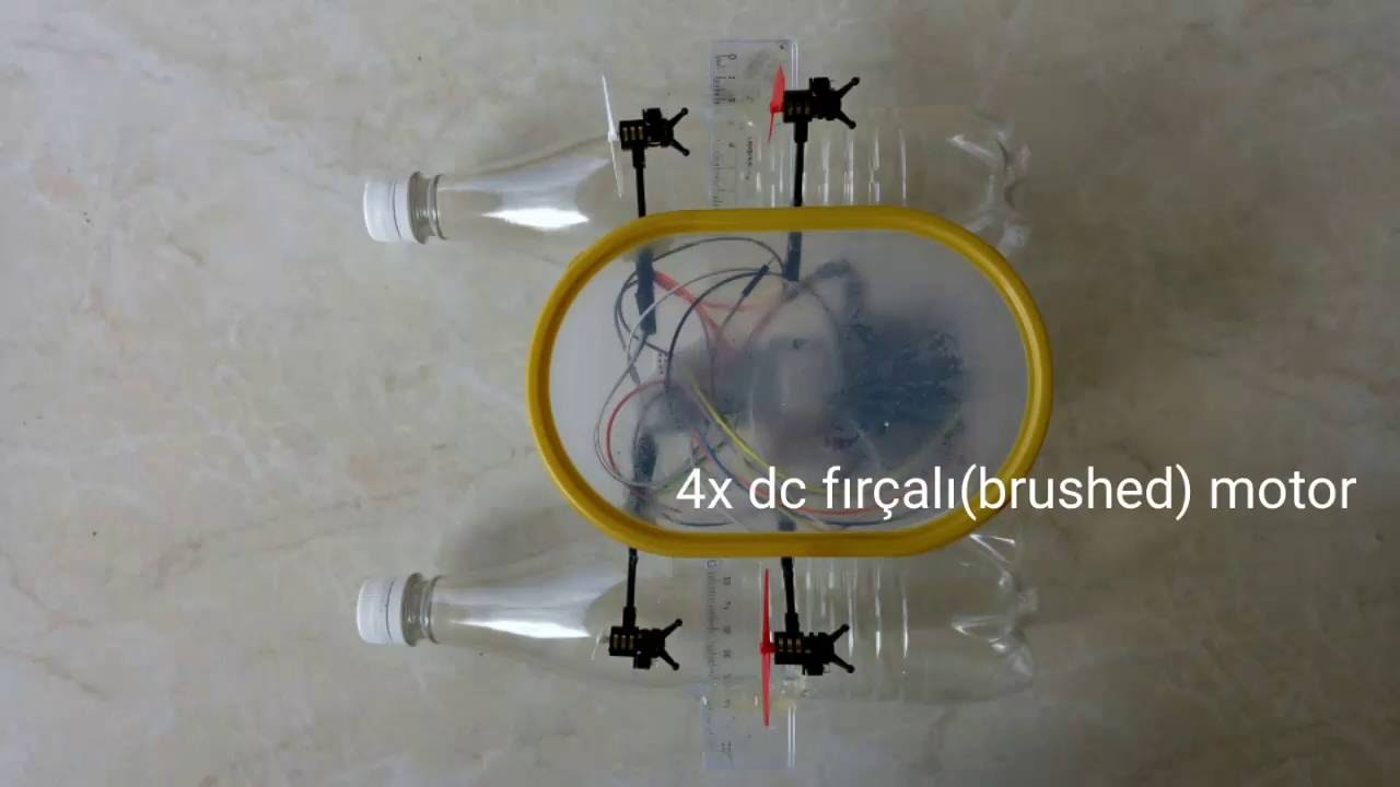 Arduino bluetooth hoverboat drone parçaları ile tekne