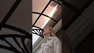 vevor awnings for door entrance 38x78in rain snow sun protection