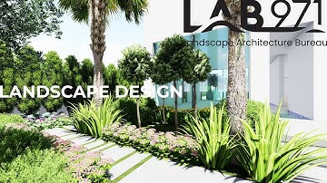 Landscaping animation for a small villa area | Landscape Design | LAB971