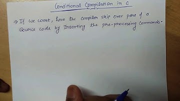 C Preprocessor||conditional compilation(5.10)