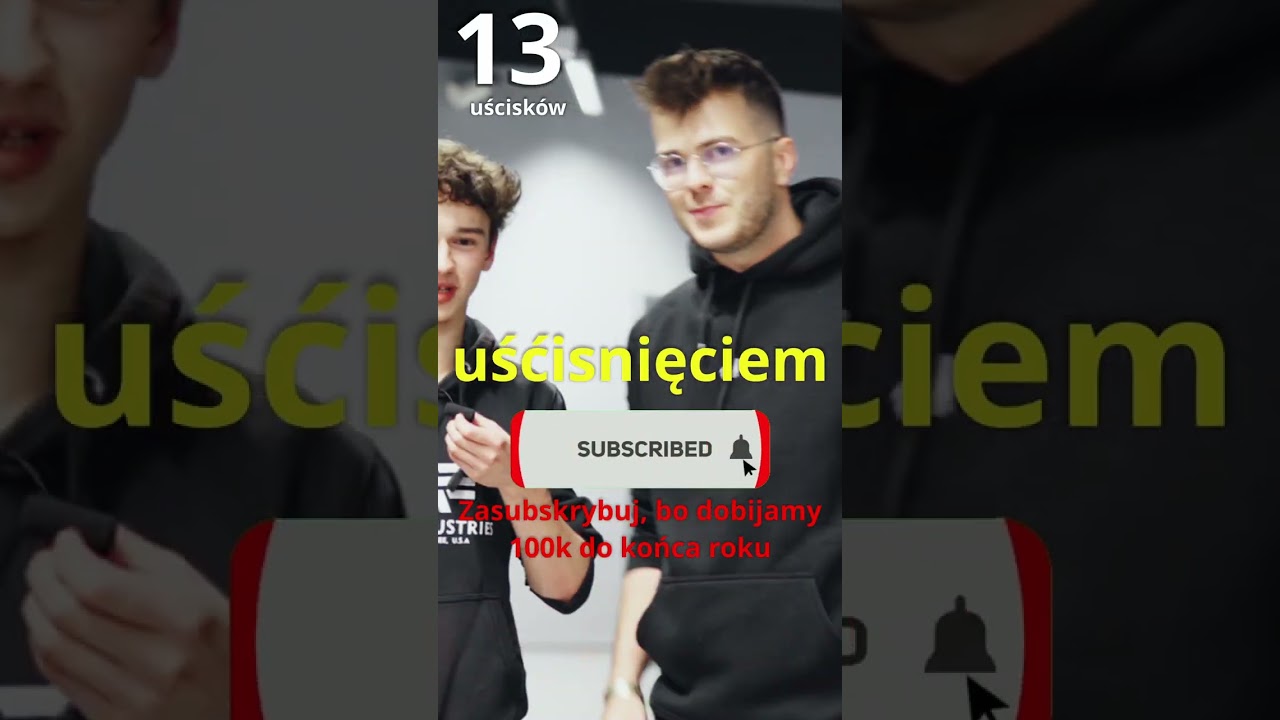 Próbuję uścisnąć rękę 100 TOPOWYM YOUTUBEROM - Yoczook #shorts