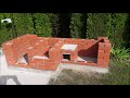 Budowa murowanego grilla, wędzarni i pieca chlebowo-pizzowego, część 1