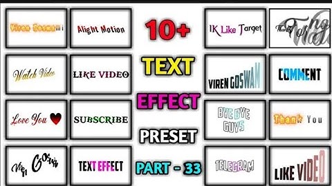 Top 10 Text Effect Preset Alight Motion || prending Text Effect Preset || #testaffect #AlightMotion