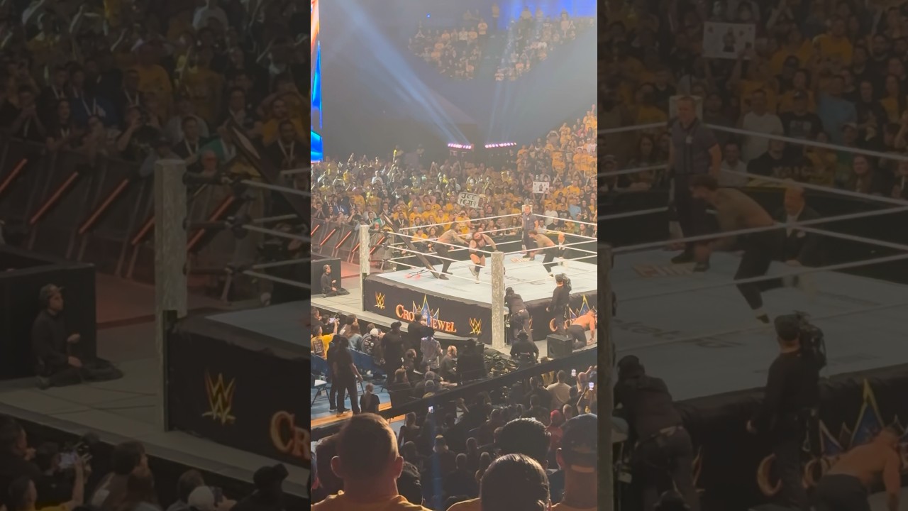 Jey Uso JUST SPEARED Roman Reigns through a table at WWE Crown Jewel!! 