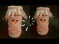 How to make halloween mason jar  happy halloween decorations  hania craft ideas