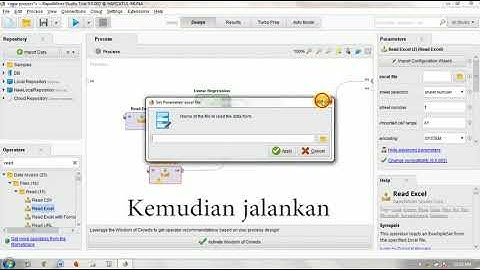 Tutorial Linier Regresi menggunakan aplikasi RapidMiner Studio (kelompok 9)