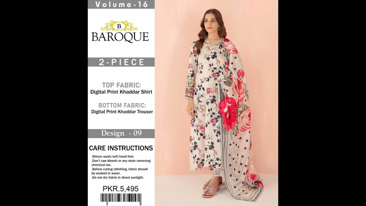 Baroque Khaddar collection 2023 