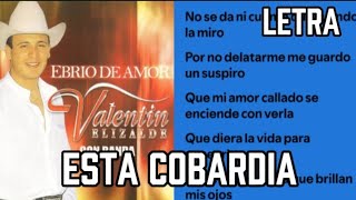 Esta Cobardia/ Valentín Elizalde 2001, Letra