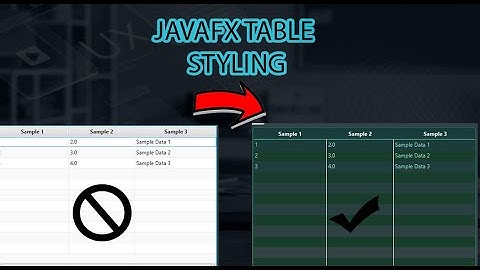 🎨 Mastering JavaFX: Styling TableView Tutorial / How To Style JAVAFX Table View  🎬