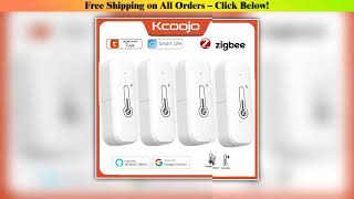 Tuya Zigbee30 Temperature and Humidity Sensor Thermometer Hygrometer APP Remote Alarm Works with Sm