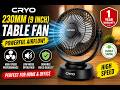 CRYO 230mm High Speed Table Fan ⚡ Powerful Airflow Under Budget!