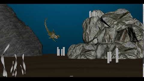 Sea Creature WIP part 2 (animating the body except the tail and a second pass on the trail)