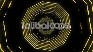 Vj Loops & Visuals - rotating multple hexagons shapes 4k GOLDEN rough edges