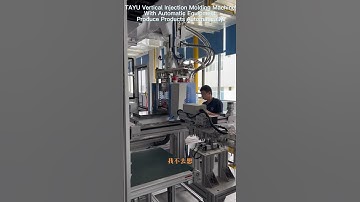 TAYU vertical injection molding machine with automatic equipment, produce products automatically