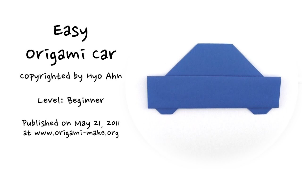Introducing an easy origami car - YouTube