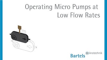Operating Micropumps at Low Flow Rates | Bartels Mikrotechnik