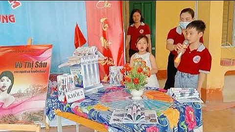 Khối 2 trường TH Liêm Tiết giới thiệu sách trong ngày hội đọc sách