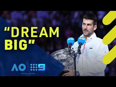 Novak Djokovic's message to his fans after 10th Australian Open victory | Wide World of Sports