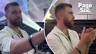 Travis Kelce dancing in the crowd at Taylor Swift concert in Paris
