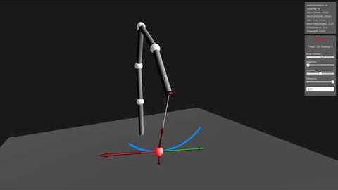 Pendulum with Moving Support + Inverse Kinematics Robot [Unity3D, C#, Own Classes]