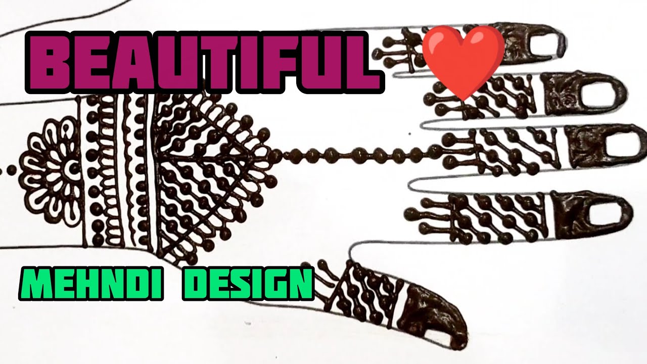 Back hand beautiful mehndi design for beginners|