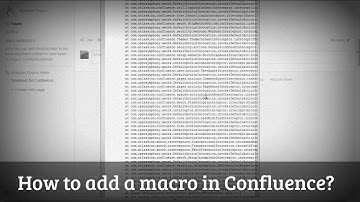 How to add a macro in Confluence?