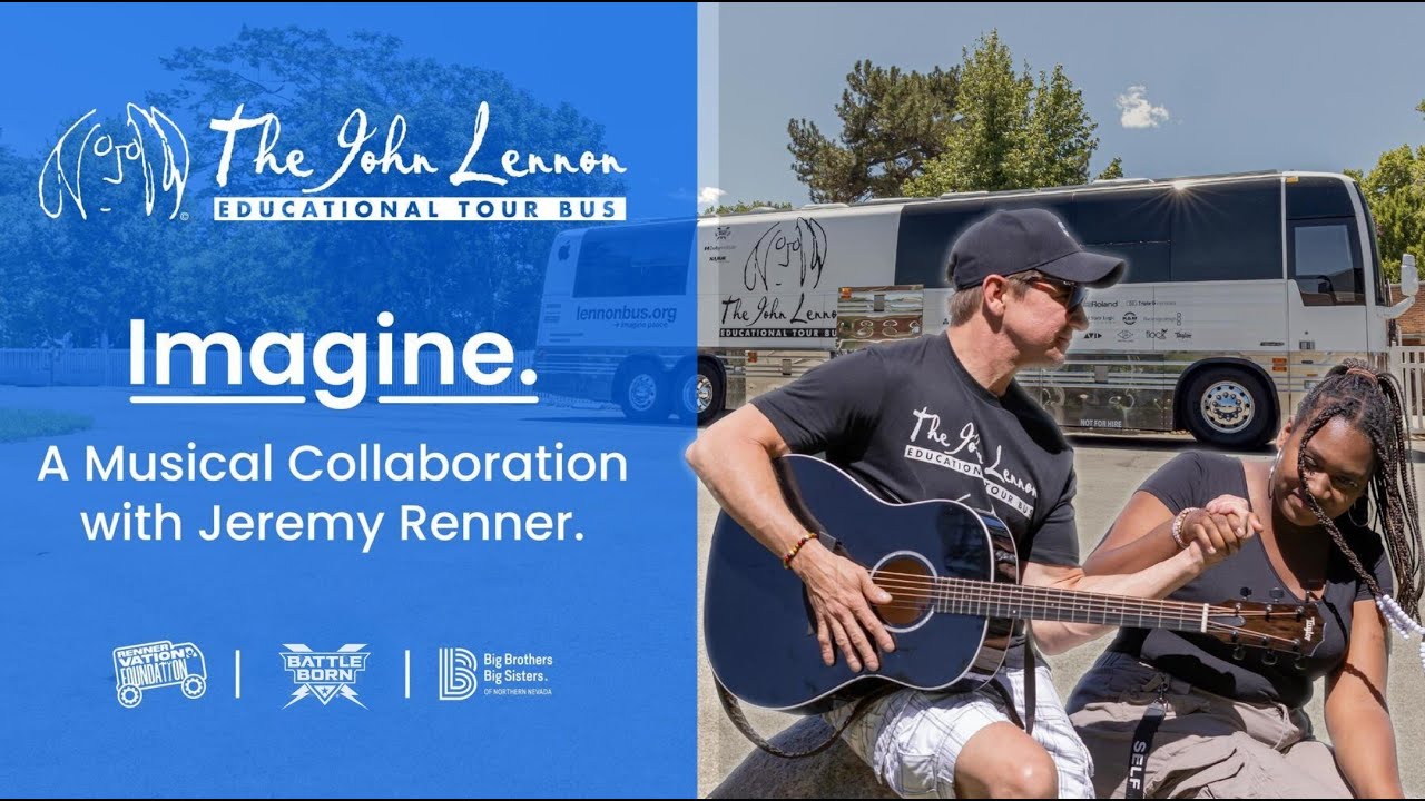 Crafting 'Imagine': Jeremy Renner’s Journey with Youth Creativity & Music on the Lennon Bus