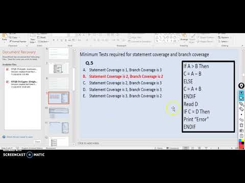 Q5- White Box Techniques (Statement-Decision coverage)