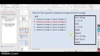 Q5- White Box Techniques (Statement-Decision coverage)