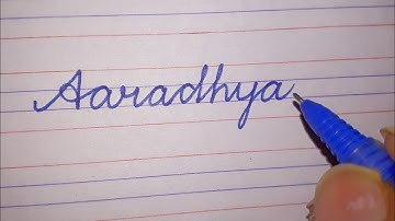 Aaradhya- name in neat and clean cursive writing || Beautiful Cursive handwriting || Calligraphy