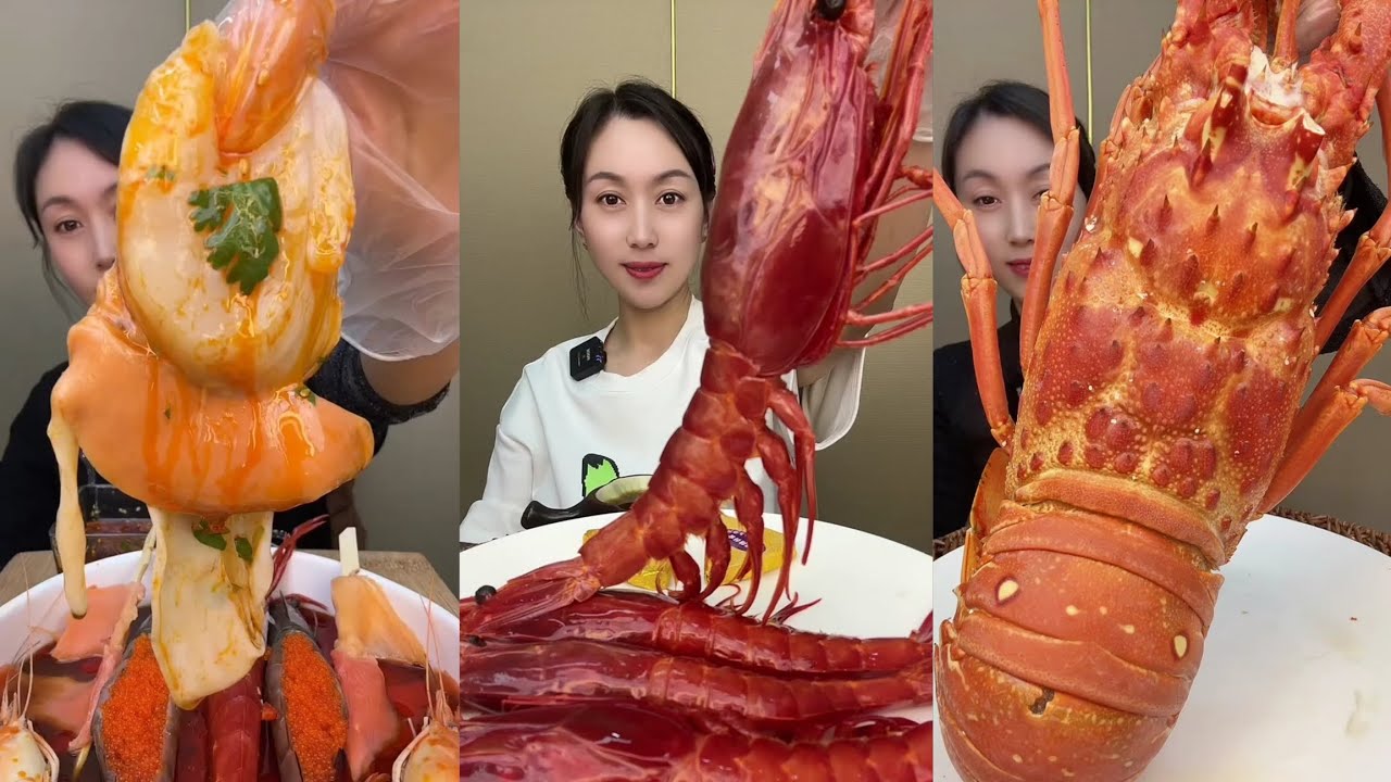 Yummy #564 Eat Lobster 🦞, Shrimp 🍤🦐, ..{ seafood 🦐 🦐 } #mukbang #seafood #yummyfood 