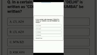 SSC Coding - Decoding MCQ | 10 Sec Challenge ⏳ | Can You Solve This? #challenge #failorpass #mcq