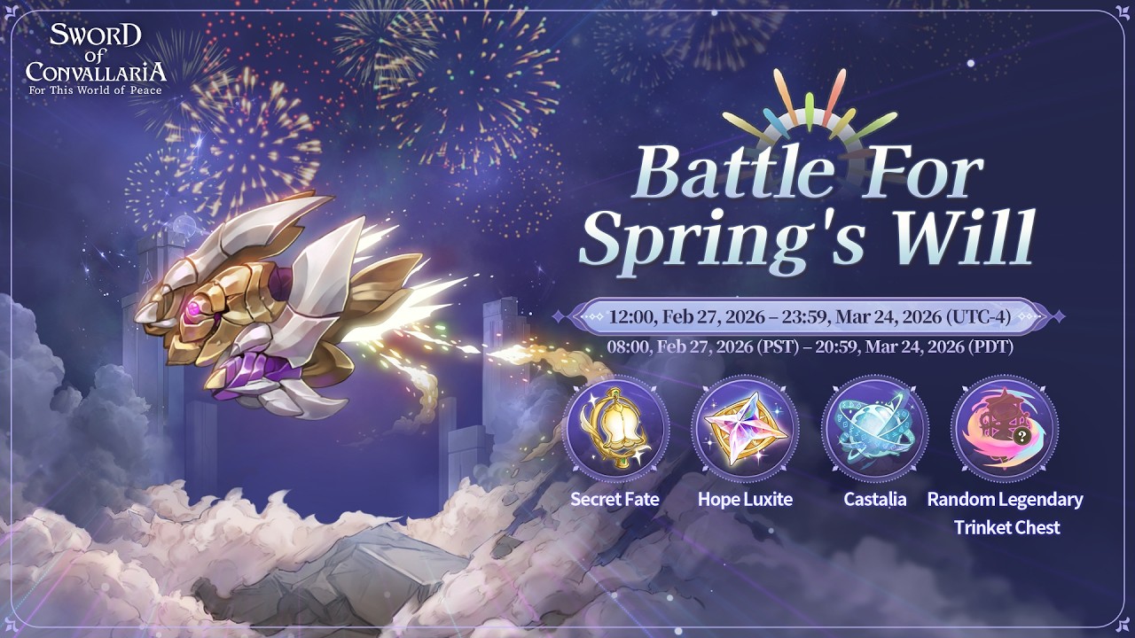 Battle For Spring's Will – Explore 【F2P, Free Unit, Auto】 | Sword of Convallaria
