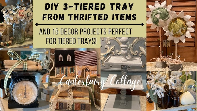 15 BEE & HONEY TIERED TRAY DIYS, Summer Home Decor Ideas