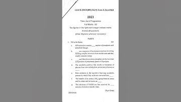 +3 4th semester (Core-10)||Zoology Hons|| 2023 questions paper#utkalUniversity @PBCREATION9779