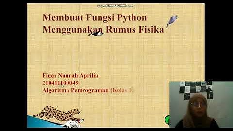 Def #2 Membuat Fungsi Python Menggunakan Rumus Fisika