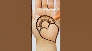 Beautiful Heart Shape Mehndi Design♥️ #mehndi #viral #shorts #youtubeshorts #sunithasmehndiart