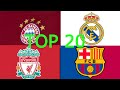 20 meilleurs clubs europens de football classement original