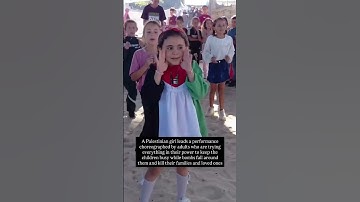 Palestinian children in Gaza dance and sing as bombs fall around there #gaza #palestine #shorts