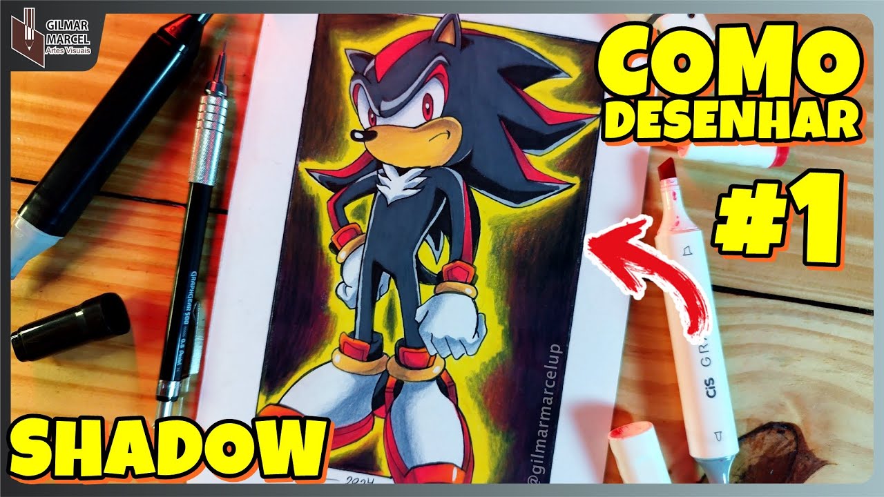 COMO DESENHAR O SHADOW EM 15 MINUTOS SONIC O FILME 3 PASSO A PASSO ...