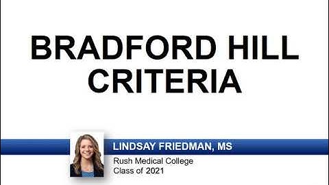 USMLE-Rx Express Video of the Week: Bradford Hill Criteria